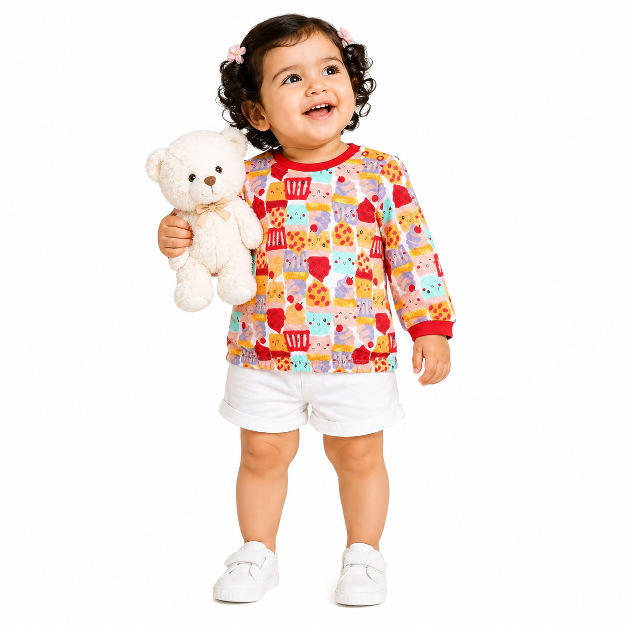 Girls Multicolor Pack Of 1 Sweat Shirt