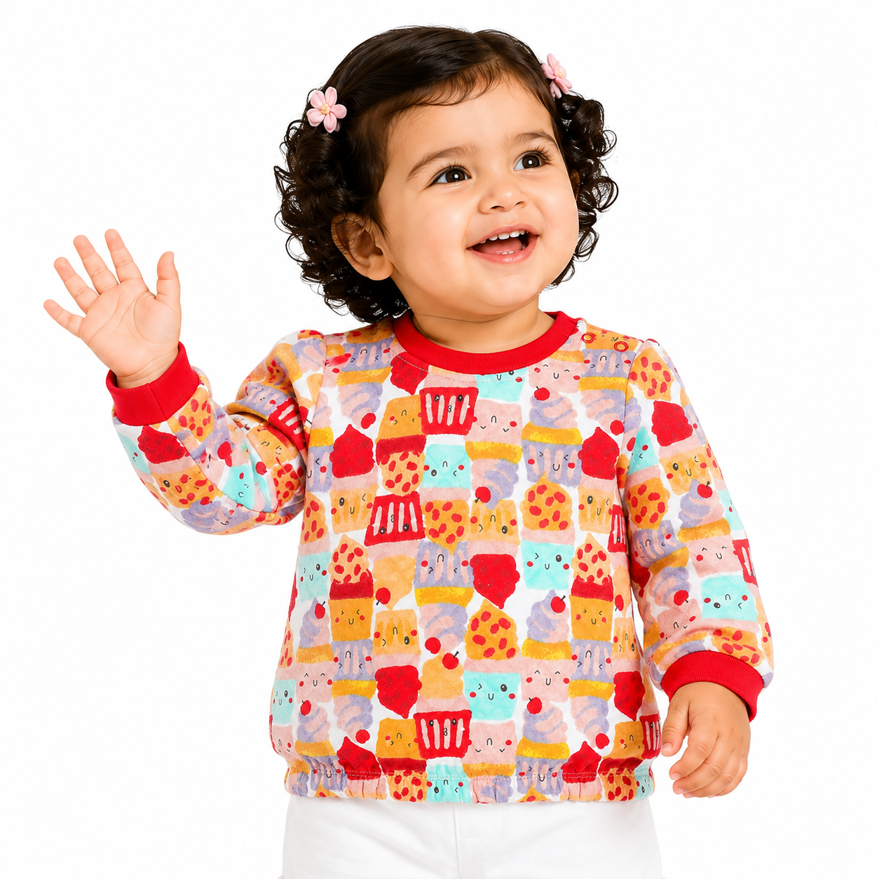 Girls Multicolor Pack Of 1 Sweat Shirt