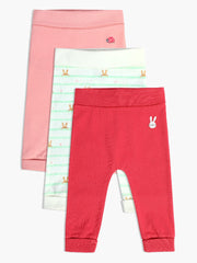 Minicuddles Girl New Born Legging - Multicoloured