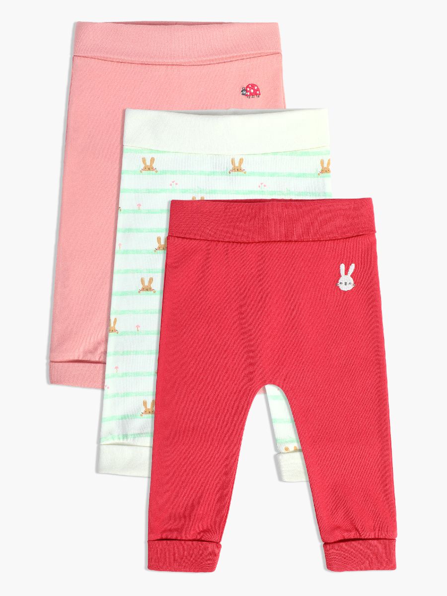 Minicuddles Girl New Born Legging - Multicoloured