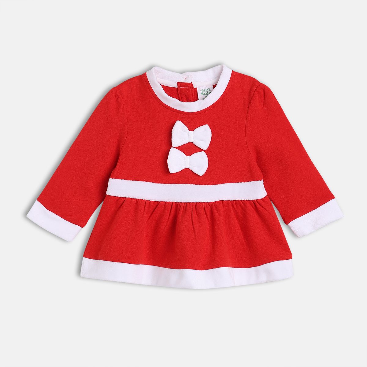 Red Round Neck Top And Bottom