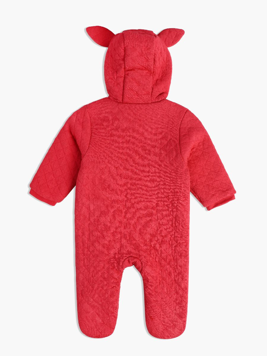 Minicuddles Girl New Born Sleep Suit - Red