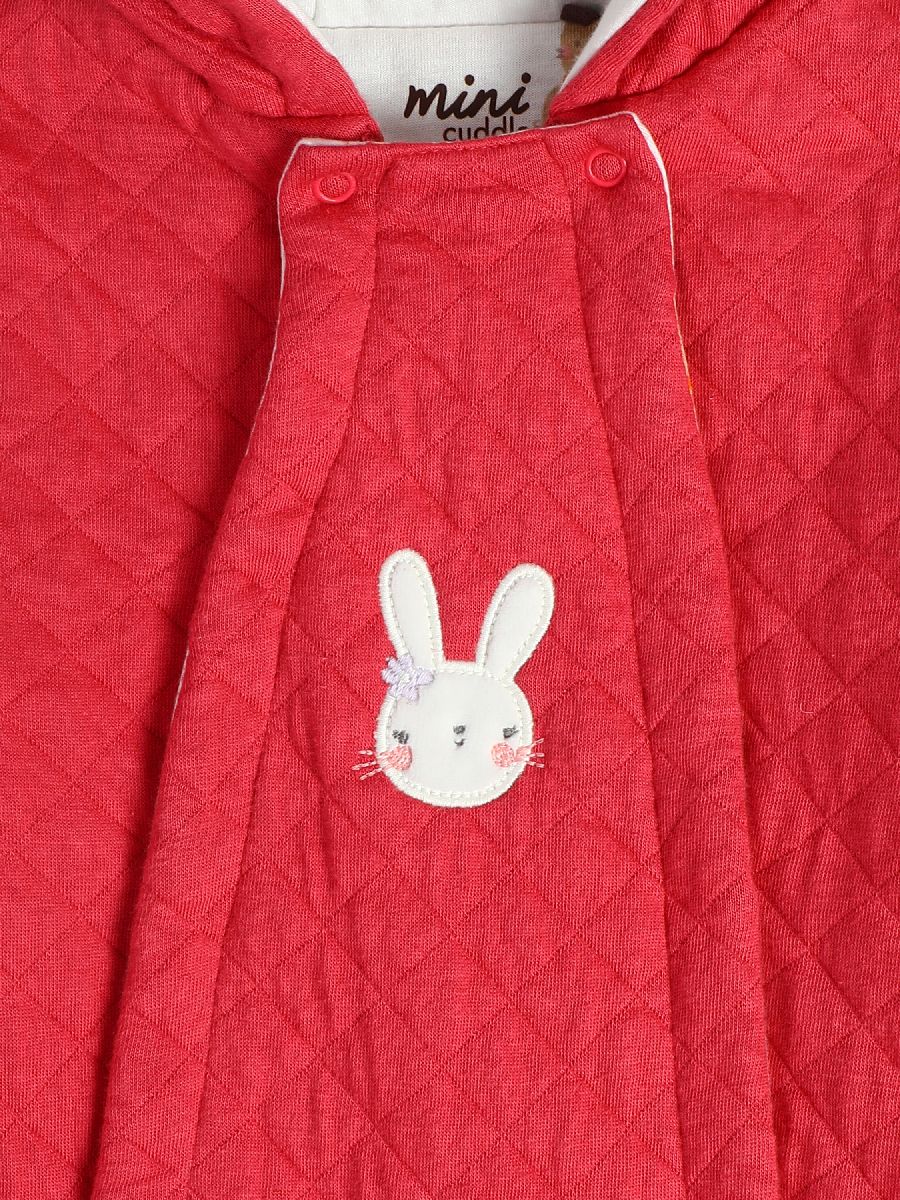 Minicuddles Girl New Born Sleep Suit - Red