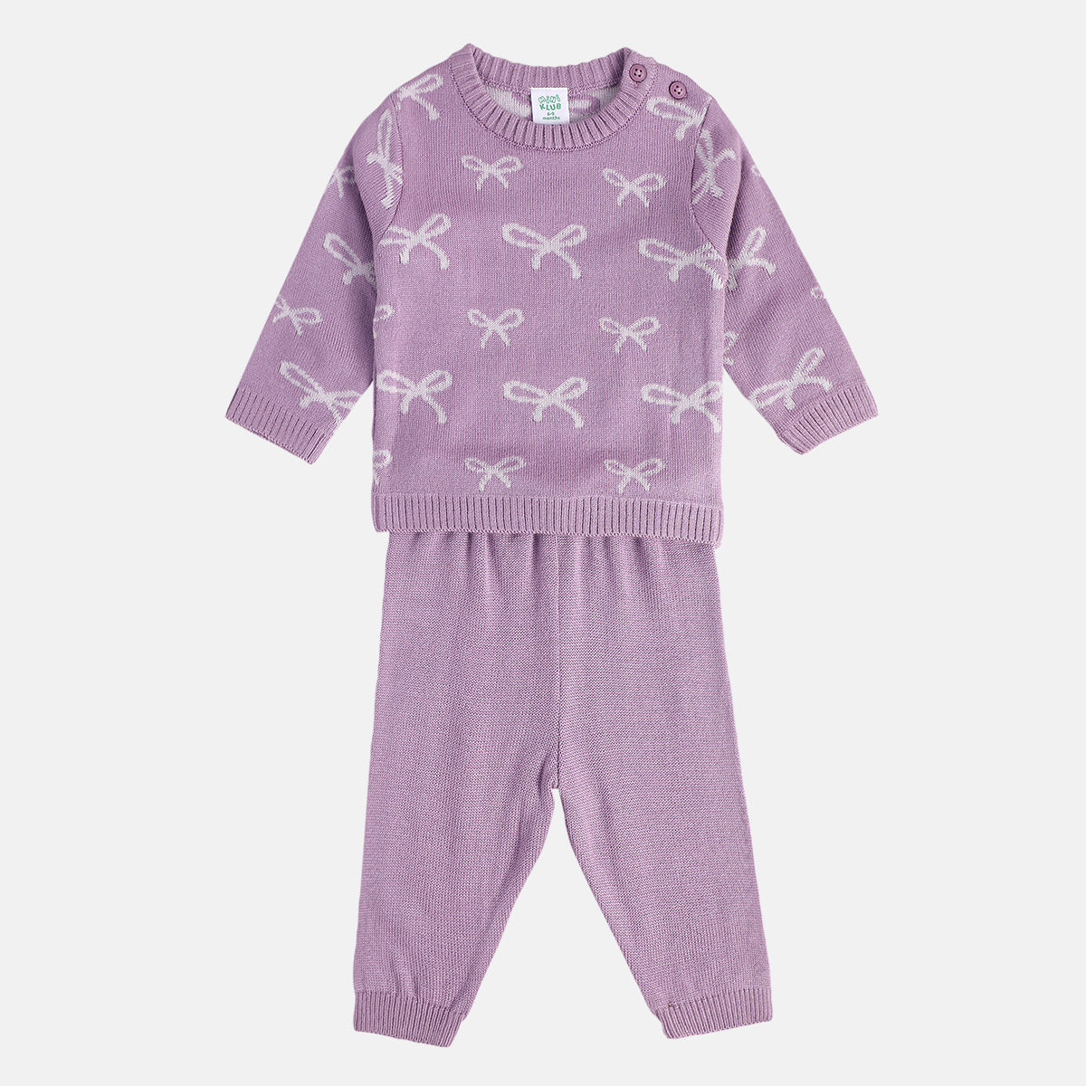 Girls Lilac Hooded Top And Bottom Set