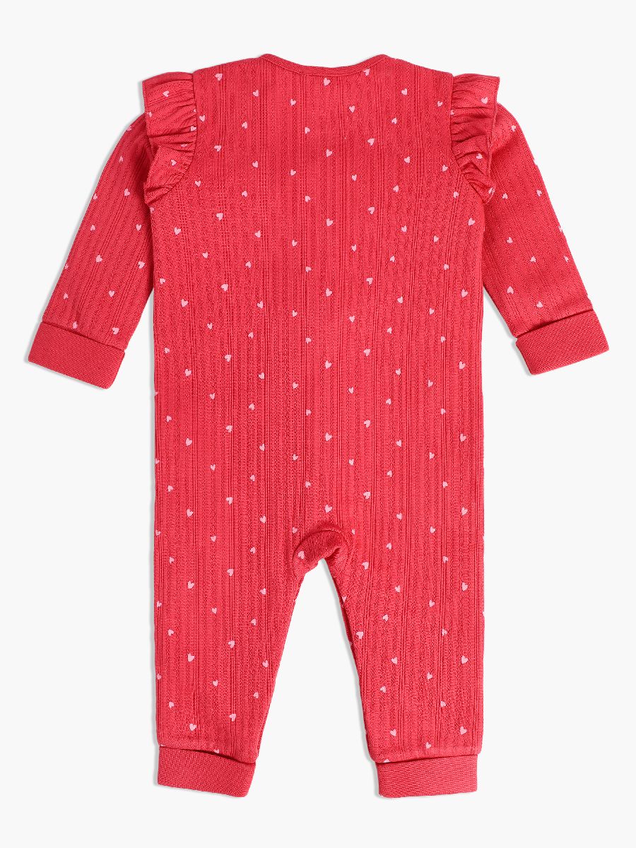Minicuddles Girl New Born Romper - Red