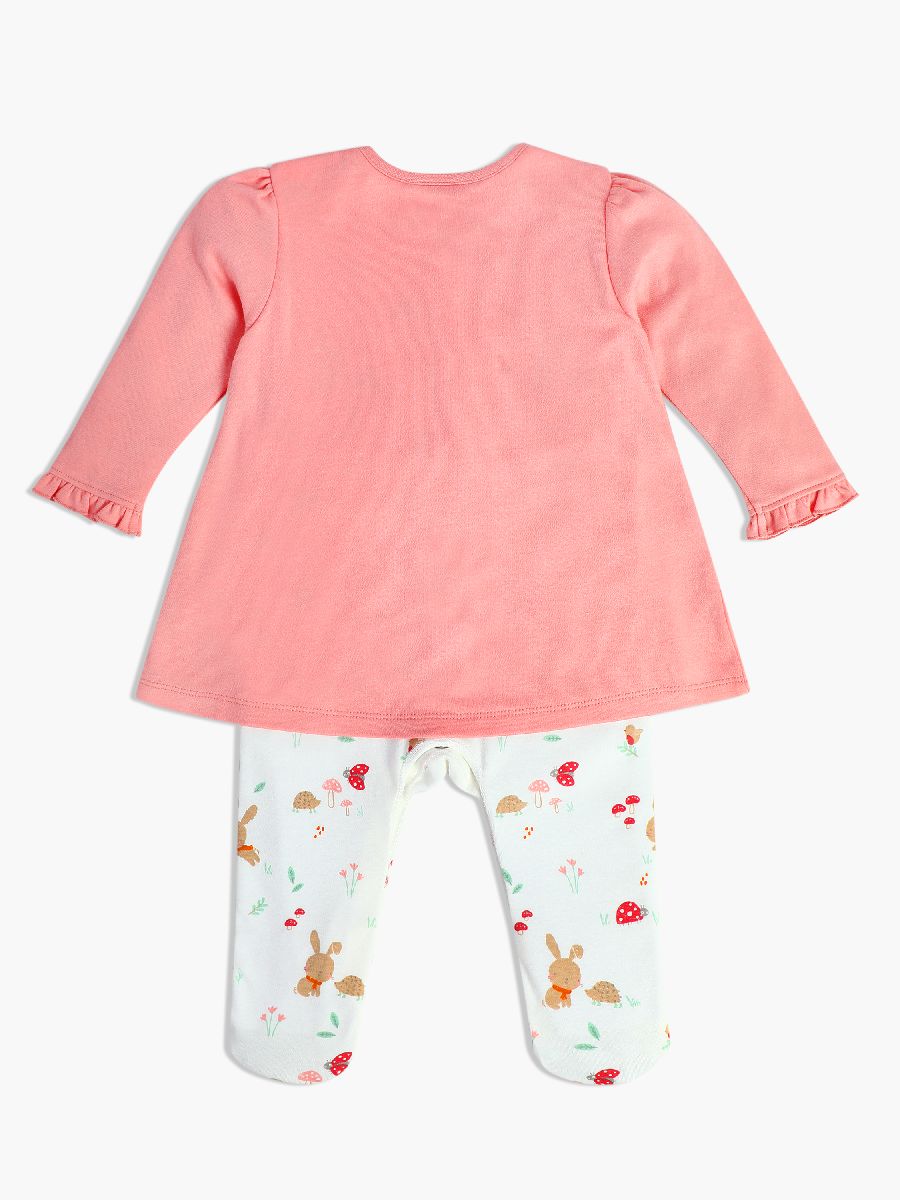 Minicuddles Girl New Born Sleep Suit - Pink