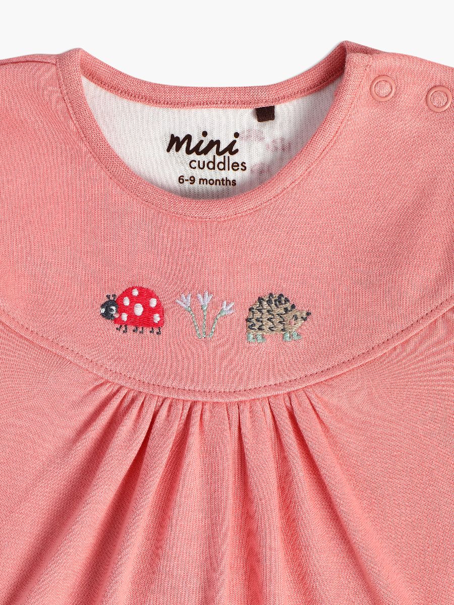 Minicuddles Girl New Born Sleep Suit - Pink