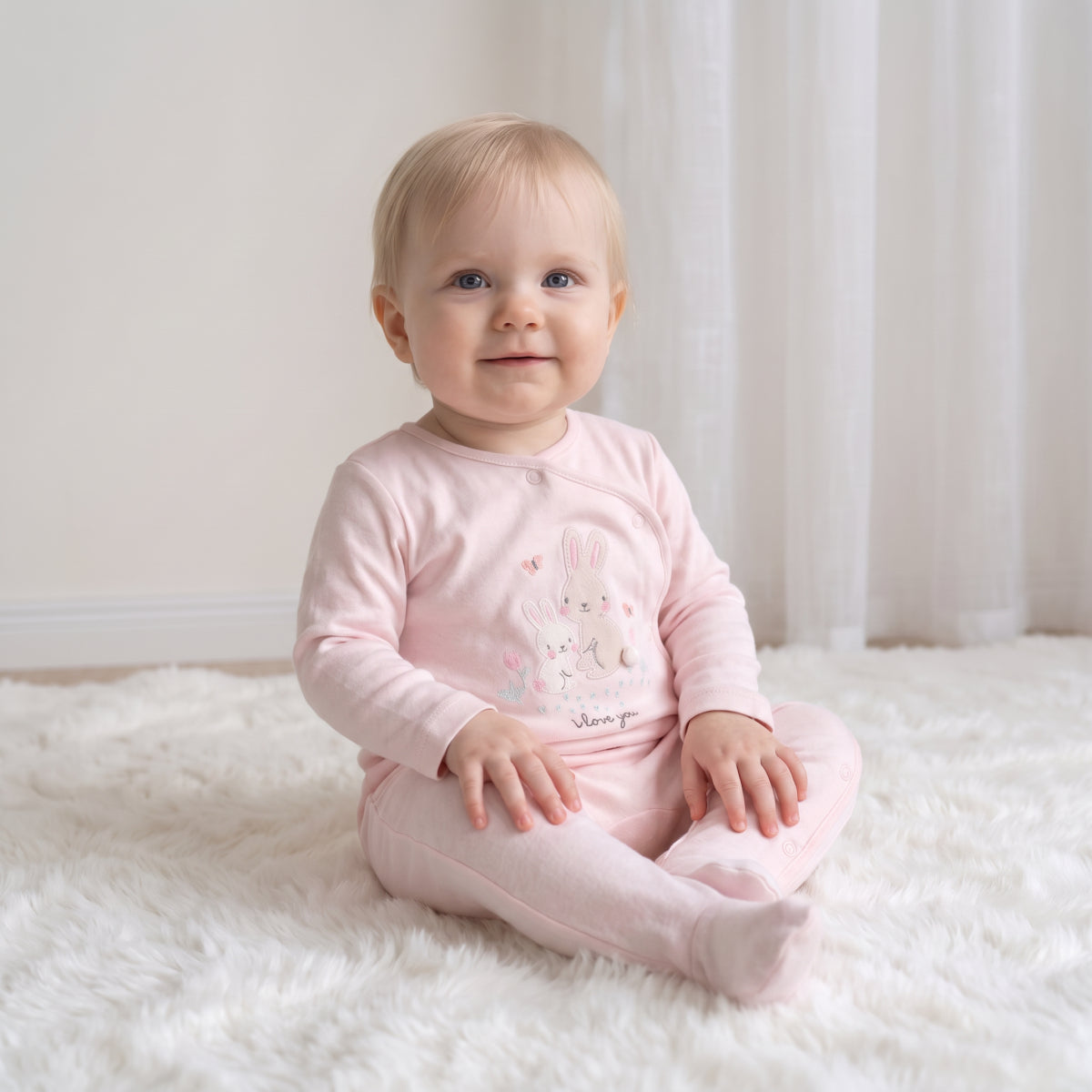 Baby Girls Multicolor Cotton Sleep Suit Casual Wear