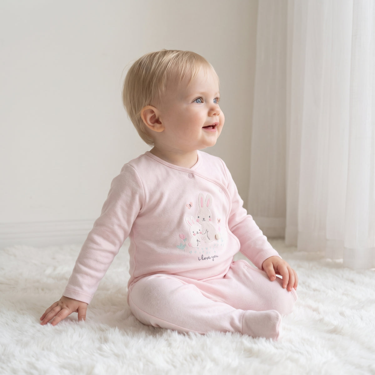 Baby Girls Multicolor Cotton Sleep Suit Casual Wear