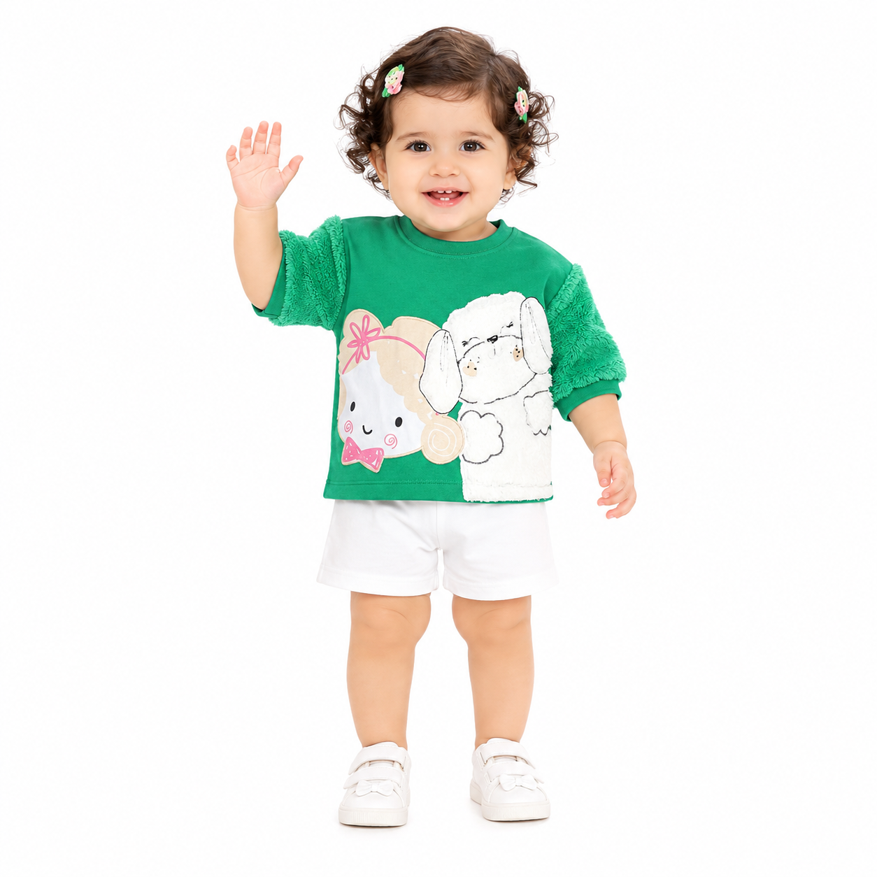 Girls Green Pack Of 1 Sweat Shirt