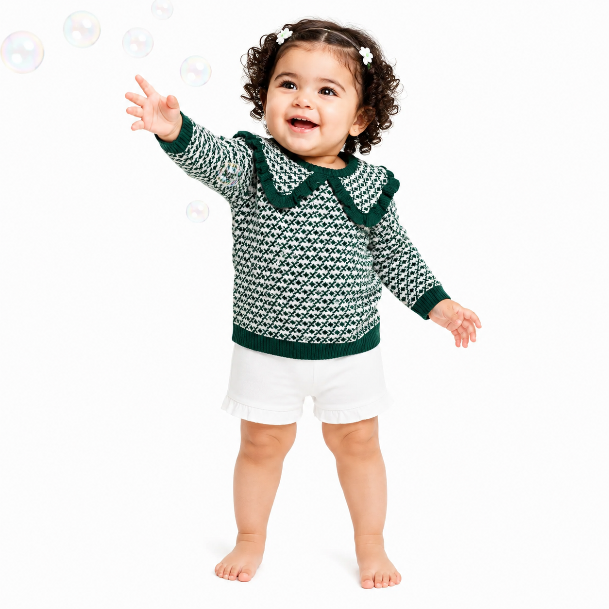 Girls Green Pack Of 1 Sweater