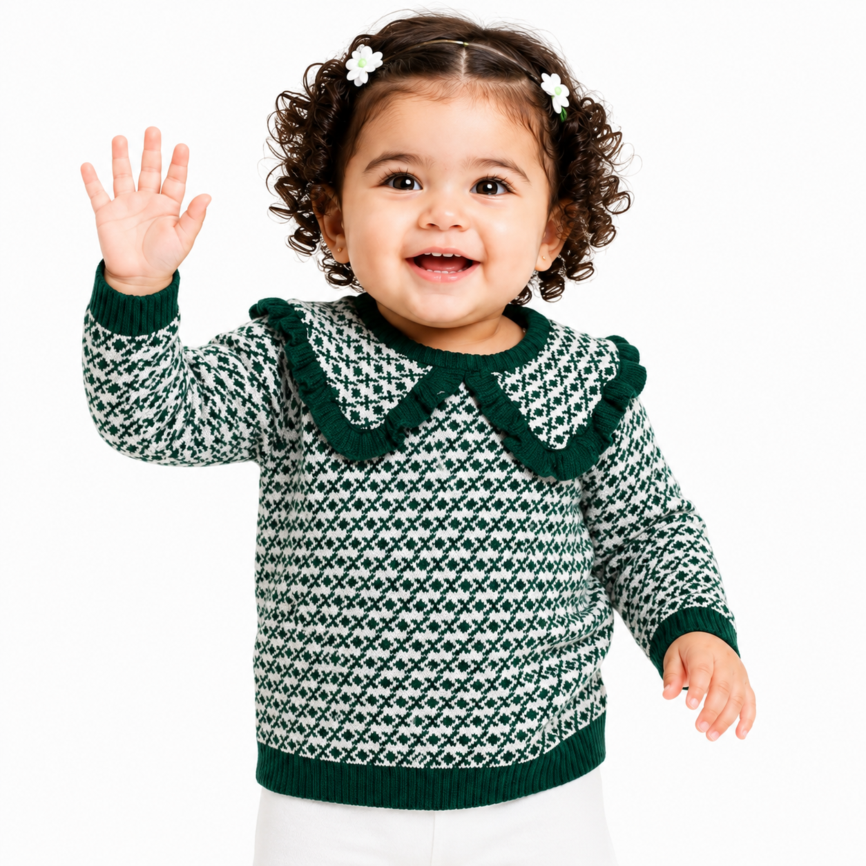 Girls Green Pack Of 1 Sweater