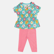 Girls Blue Top And Bottom