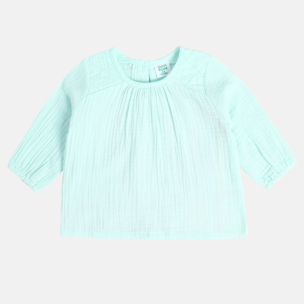 Girls Mint Green Woven Top