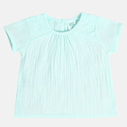 Girls Mint Green Woven Top