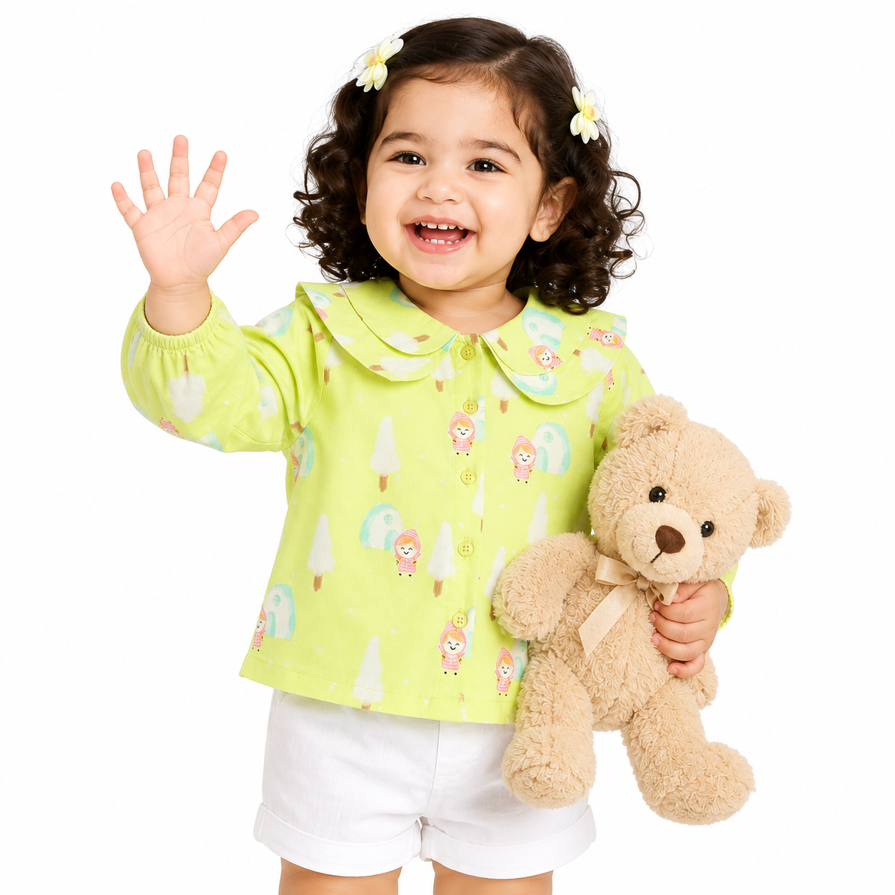 Girls Multi Woven Top