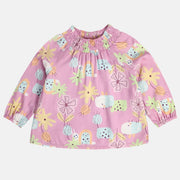 Girls Pink Woven Top