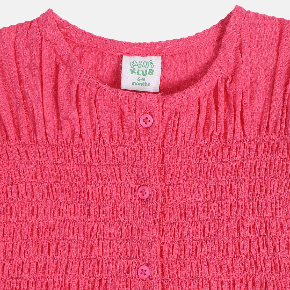 Girls Magenta Woven Top