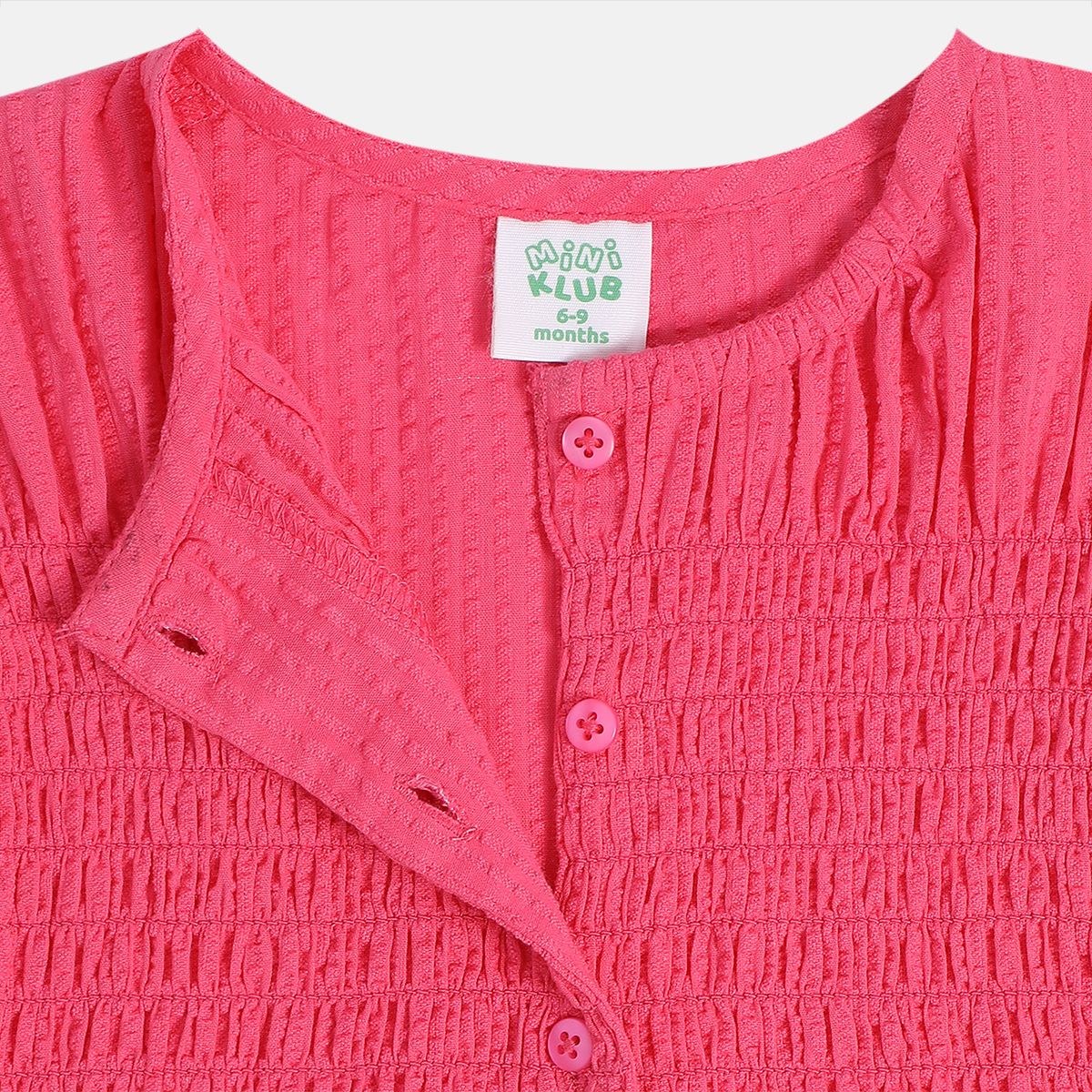 Girls Magenta Woven Top