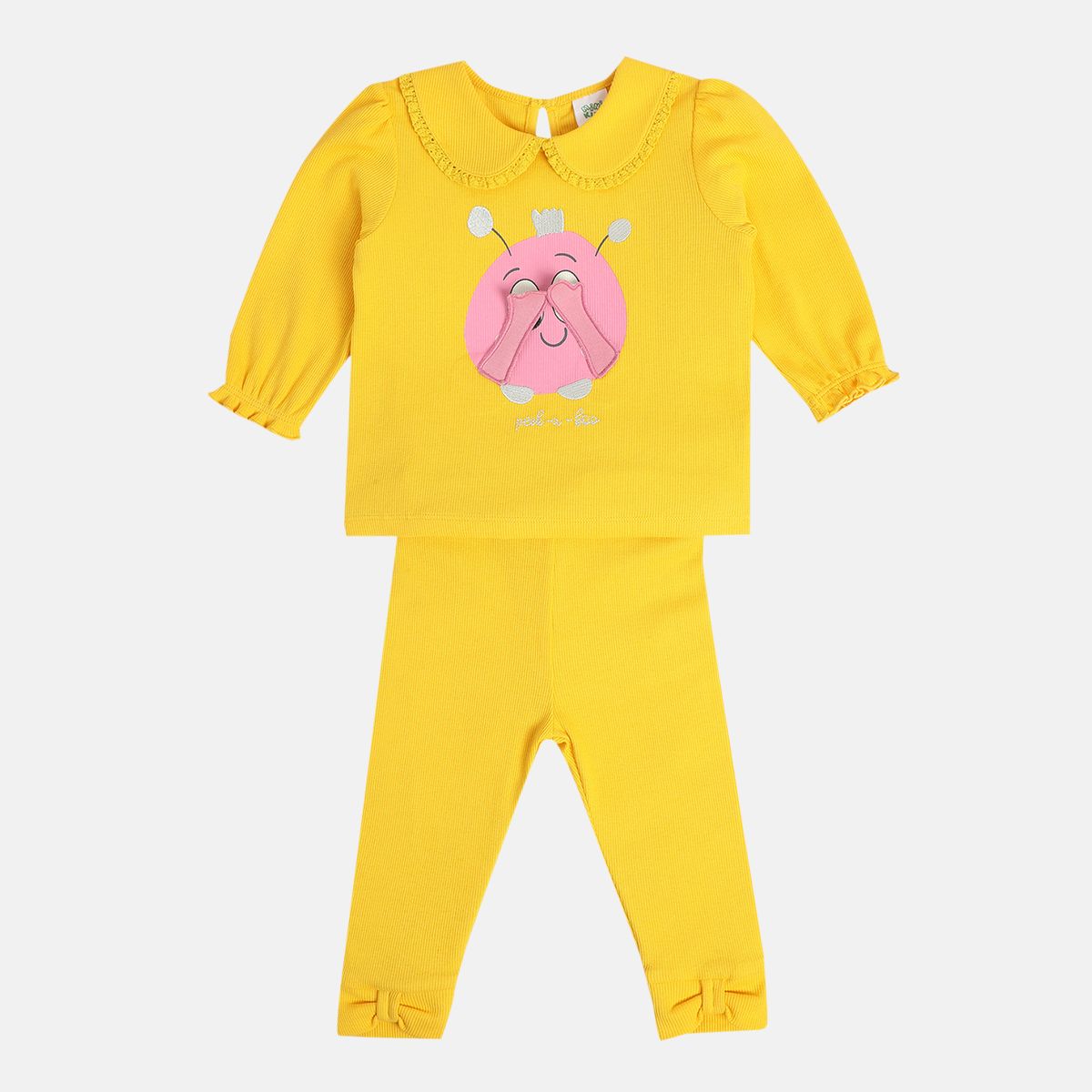 Girls Yellow Woven Bottom