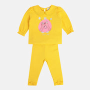 Girls Yellow Woven Bottom