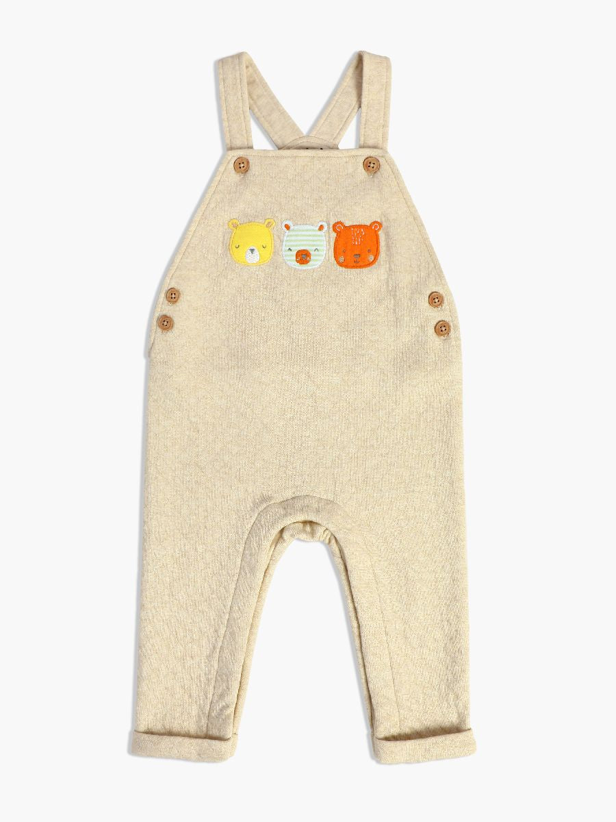 Minicuddles Unisex Baby Dungaree Set - White