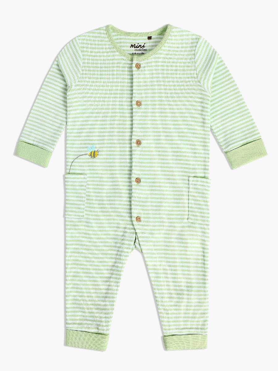 Minicuddles Unisex New Born Romper - Green