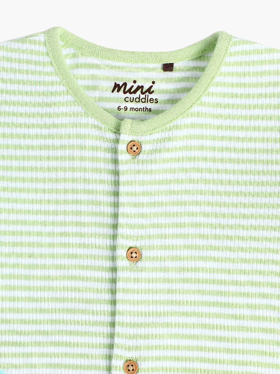 Minicuddles Unisex New Born Romper - Green