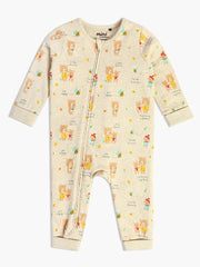 Minicuddles Unisex New Born Romper - White