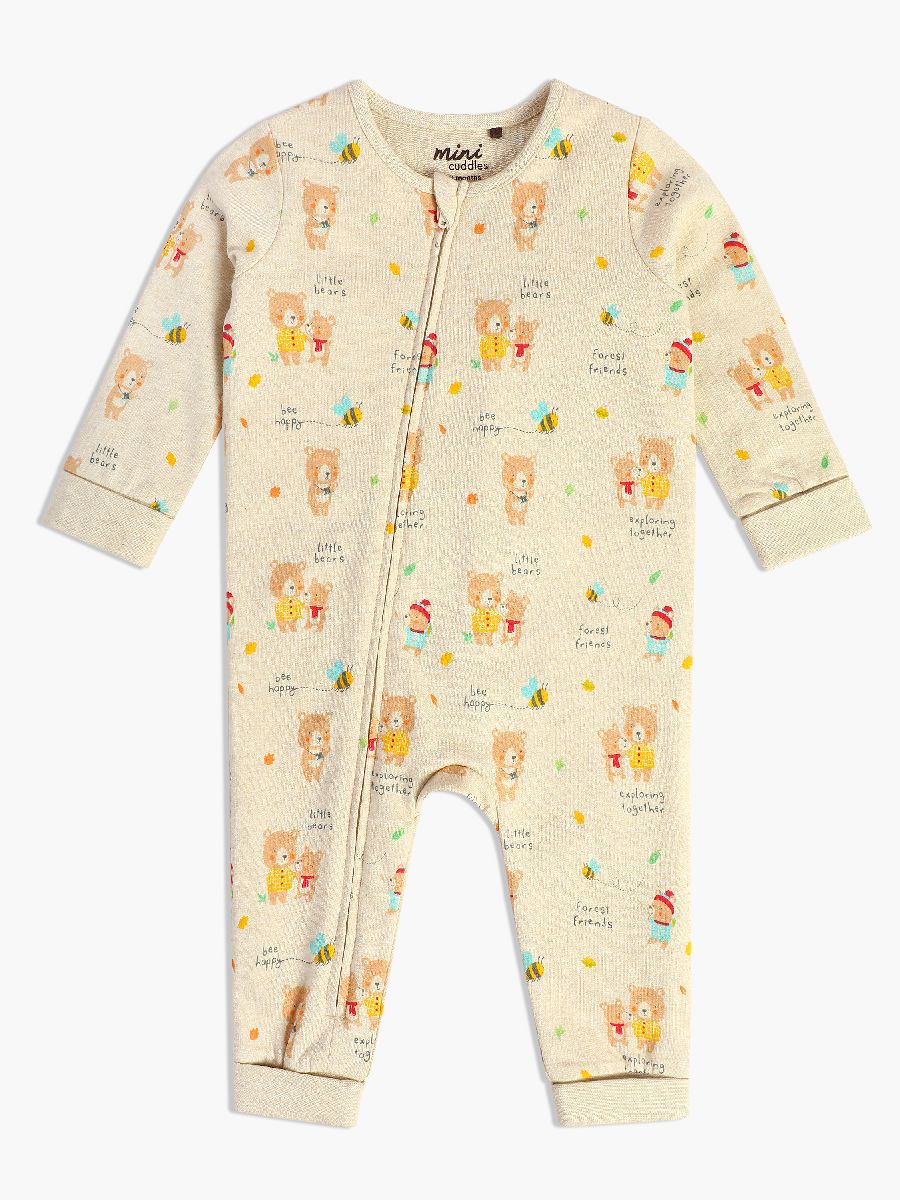 Minicuddles Unisex New Born Romper - White