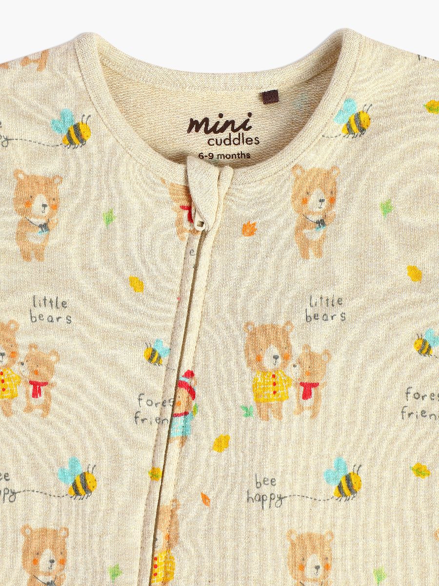 Minicuddles Unisex New Born Romper - White