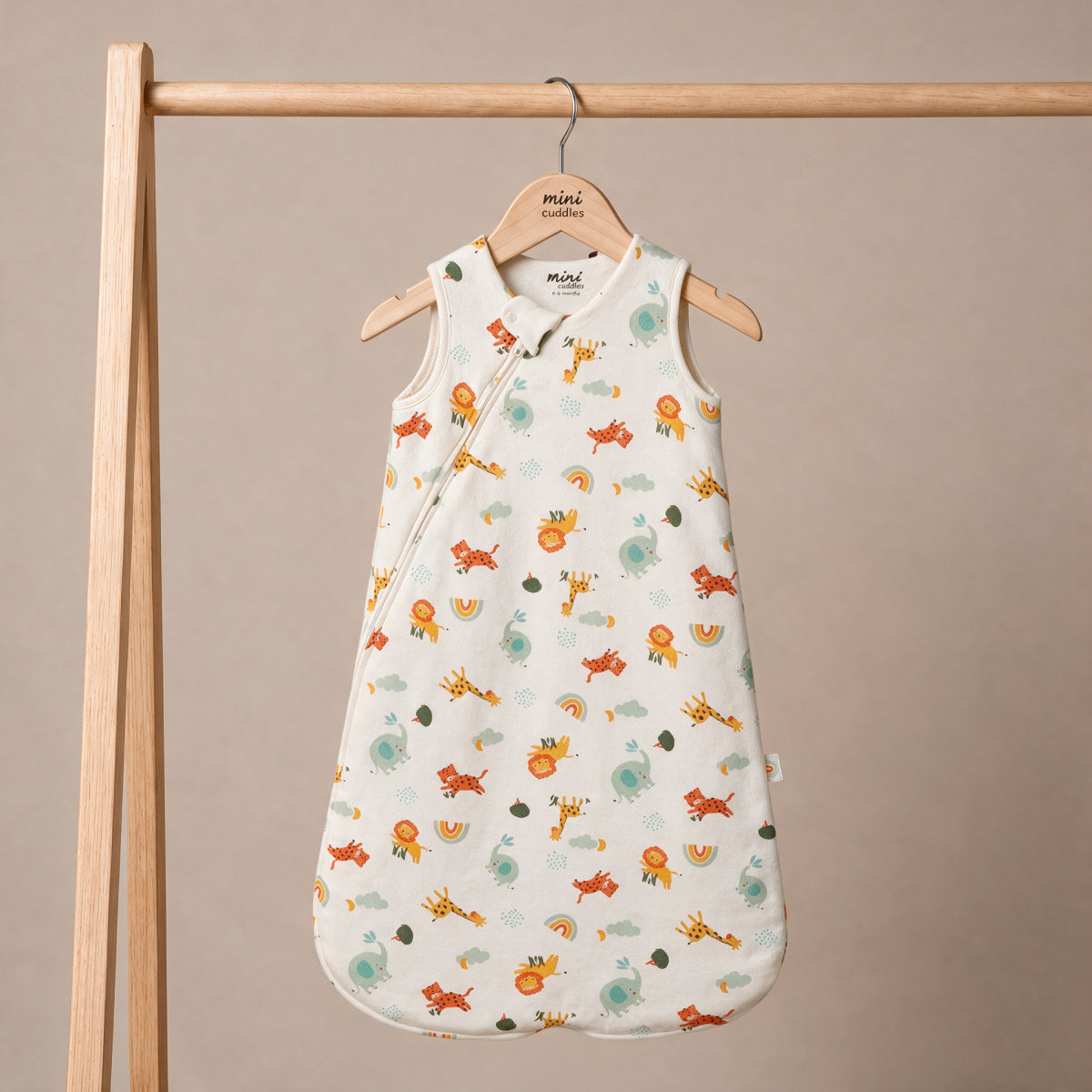 Baby Unisex Animal Printed Sleeping Bag, White
