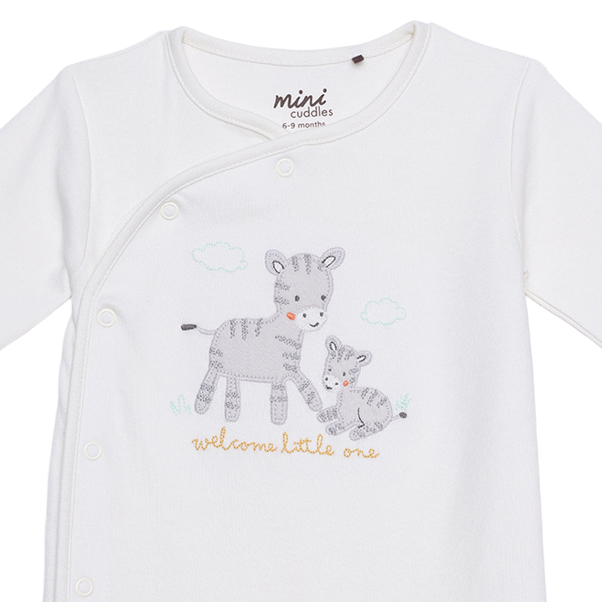 Unisex Baby Cream Cotton Sleep Suit Casual Wear
