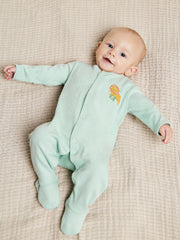 Baby Unisex Pack of 2 Animal Printed Sleepsuits, Multicolour