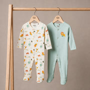 Unisex Baby Red And Multicolorcolour And Multicolor Pack of 2 Sleep Suit