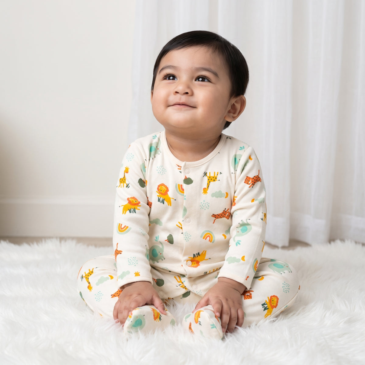 Unisex Baby Red And Multicolorcolour And Multicolor Pack of 2 Sleep Suit