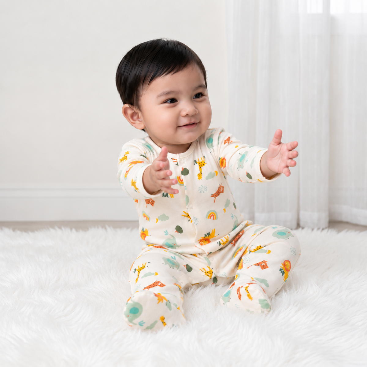 Unisex Baby Red And Multicolorcolour And Multicolor Pack of 2 Sleep Suit