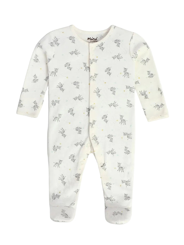 Unisex 4-Piece Elephant Print Newborn Gift Set, White