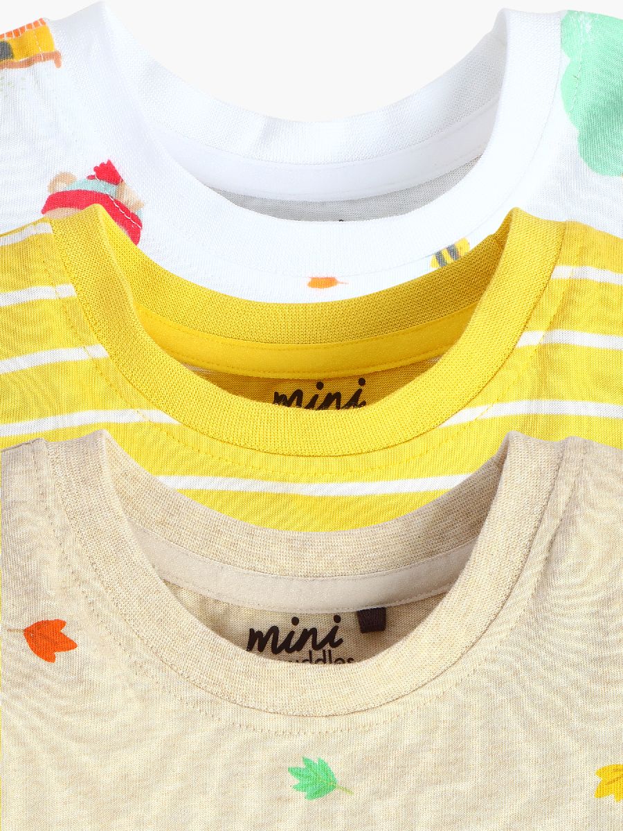 Minicuddles Unisex New Born T-Shirt - Multicoloured