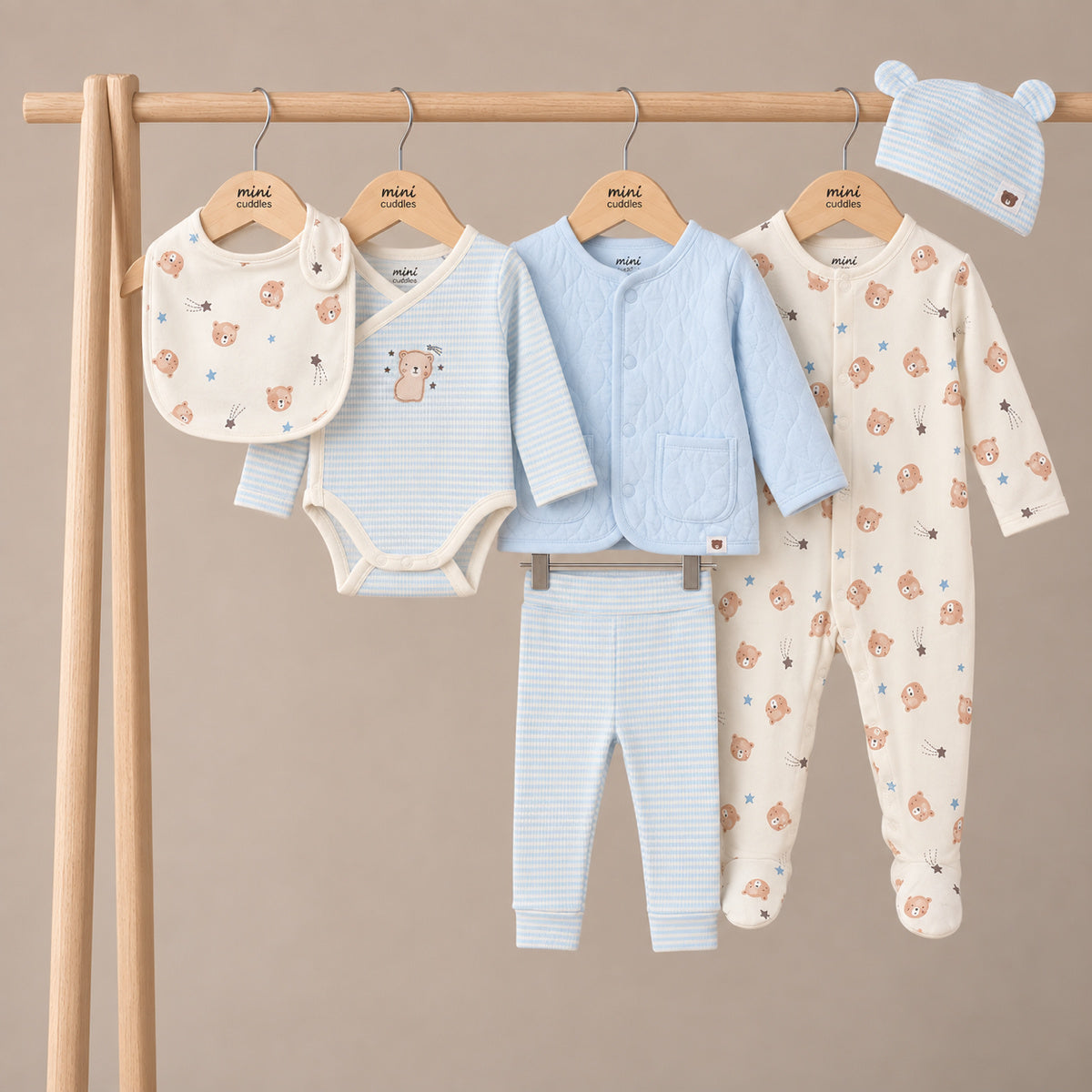 Baby Boys Pack of 6  Essentials Gift Set, Multicolour