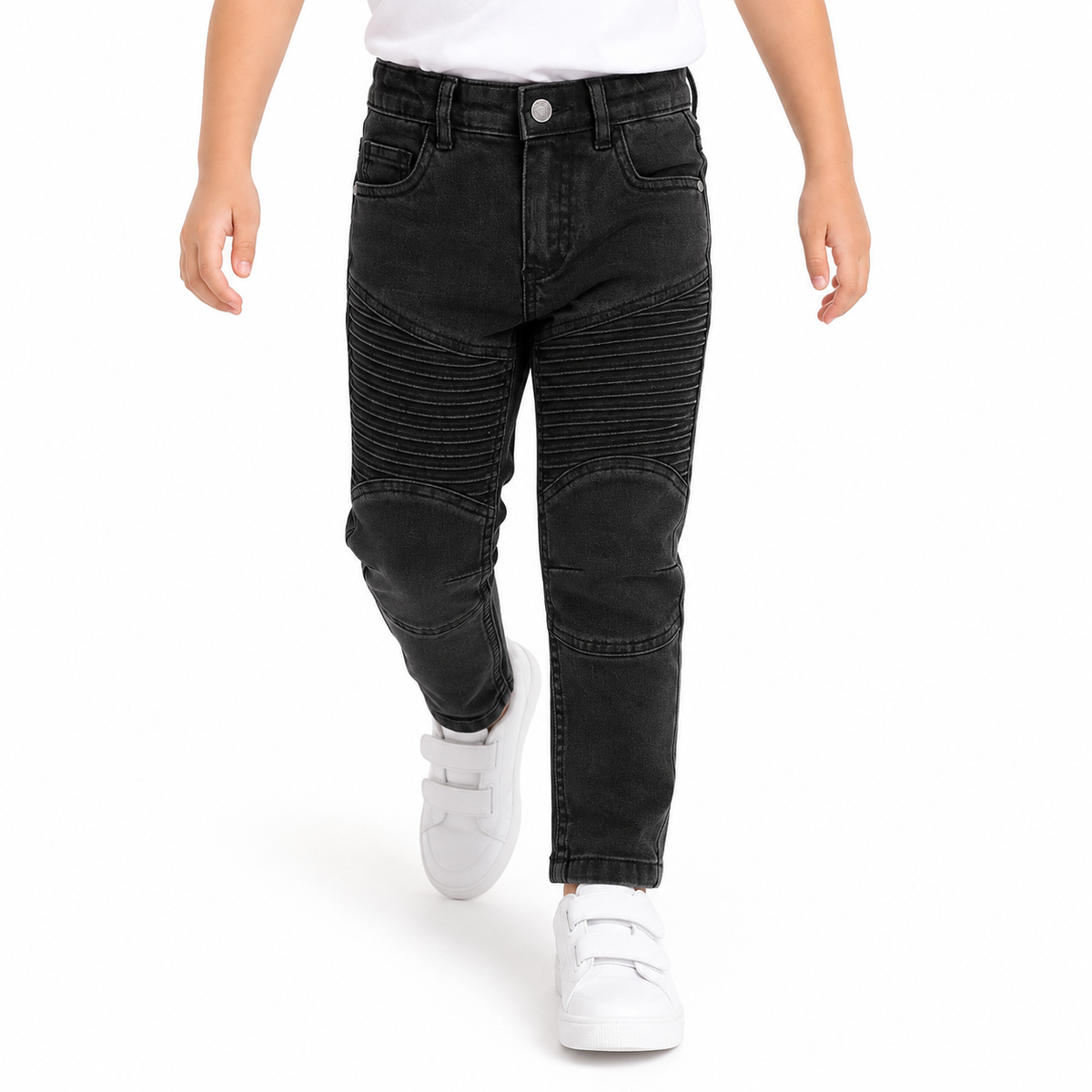 Boys Black Denim Denim Pant Casual Wear