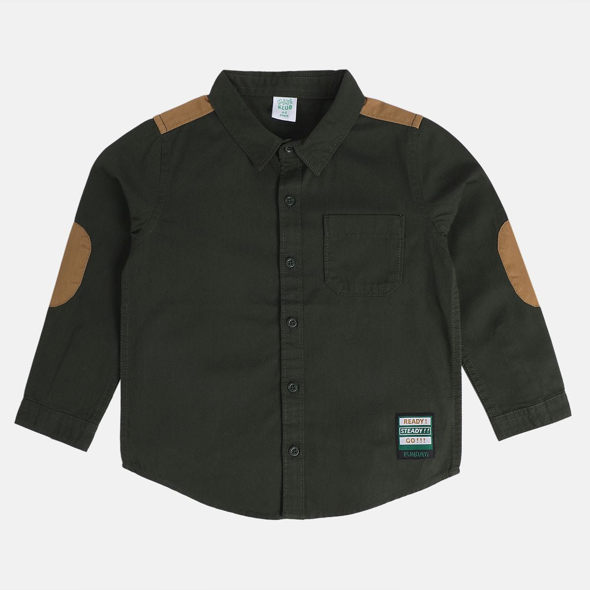 Boys Green Pack Of 1 Shirt