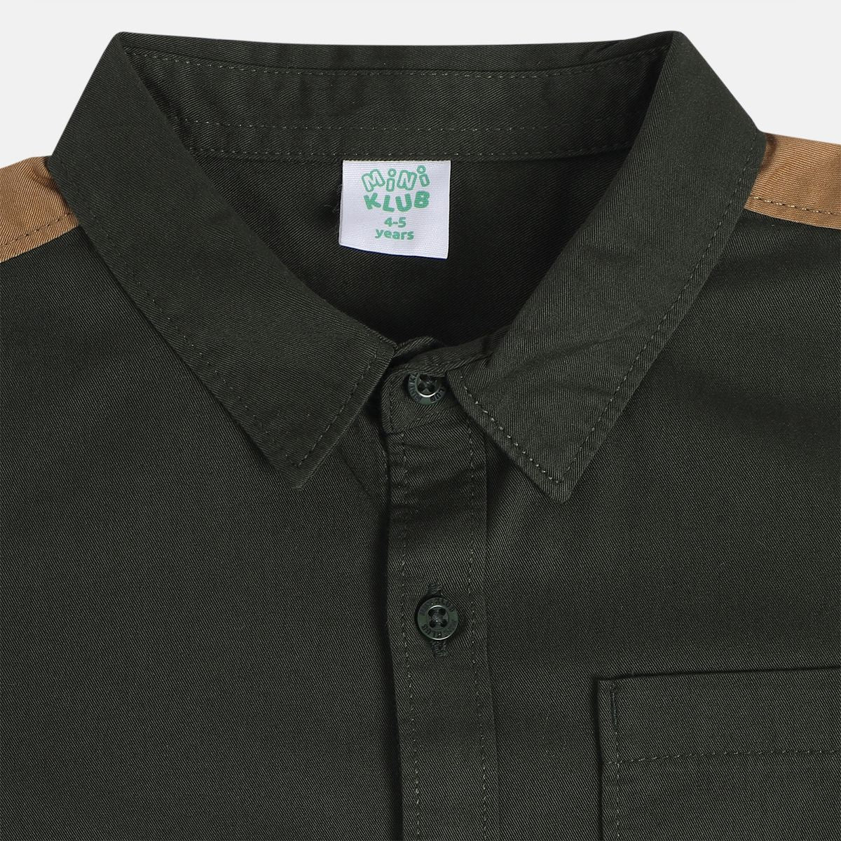 Boys Green Pack Of 1 Shirt