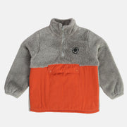 Boys Rust Orange / Grey Turtle Neck Sweat Shirt