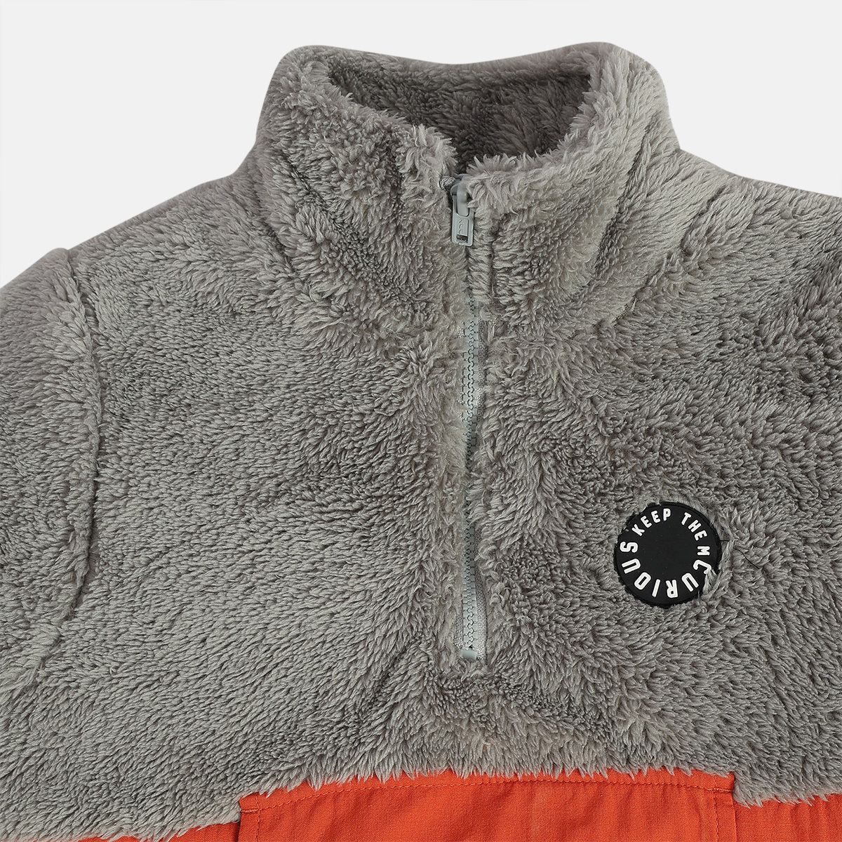 Boys Rust Orange / Grey Turtle Neck Sweat Shirt