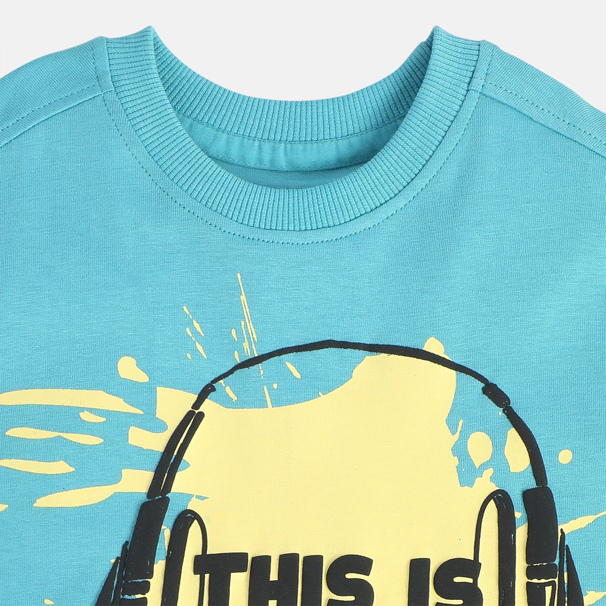 Boys Blue Round Neck Short Sleeve T-Shirt