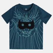 Boys Blue Round Neck Short Sleeve T-Shirt