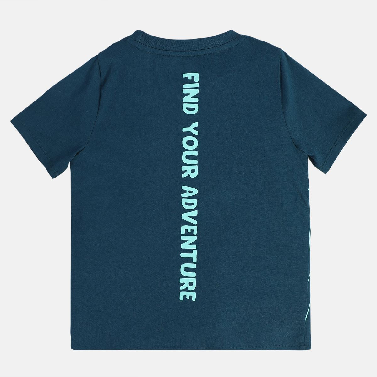 Boys Blue Round Neck Short Sleeve T-Shirt