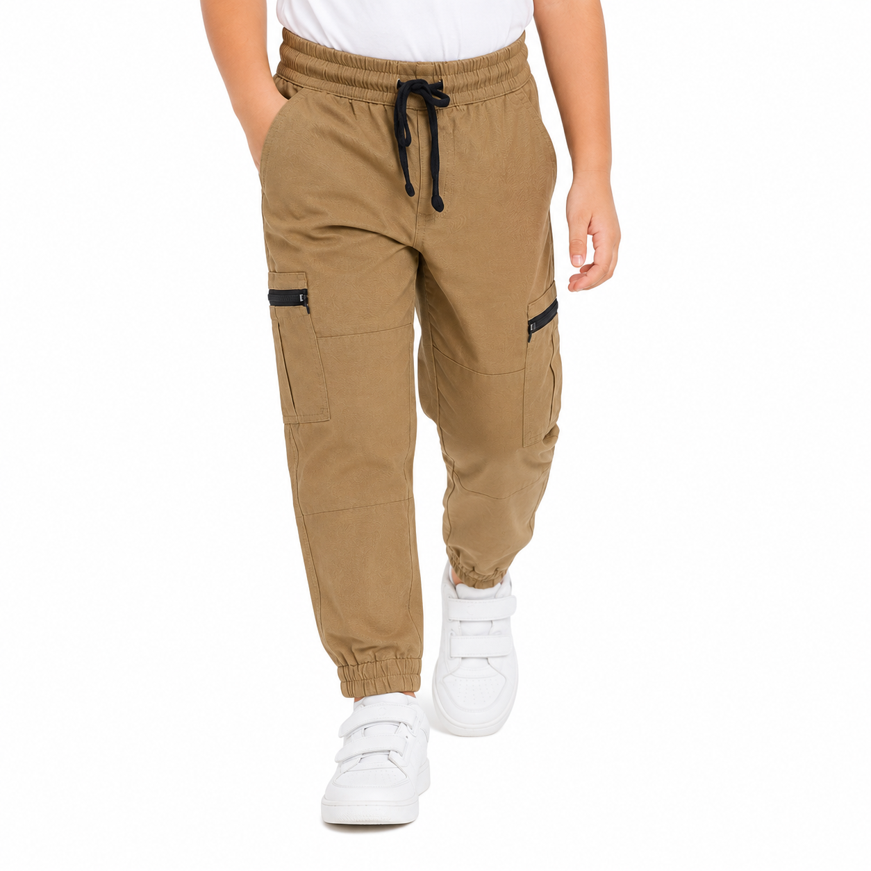 Boys Beige Woven Pant