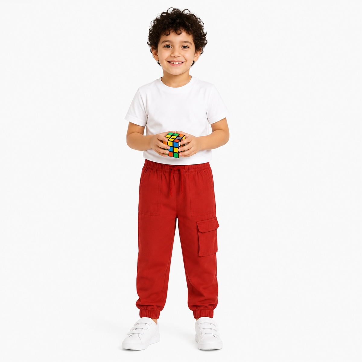 Boys Rust Cotton Woven Pant Casual Wear